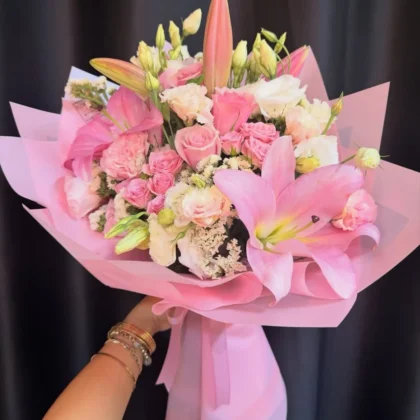 Zarif Pembe Buket-3