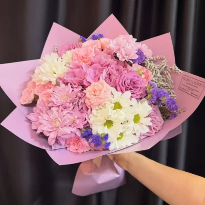 Zarif Pembe Buket-4