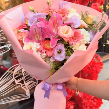 Zarif Pembe Buket-6